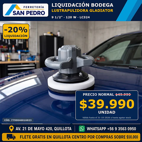 LUSTRAPULIDORA GLADIATOR 9 1/2" 120W LC324/1/220