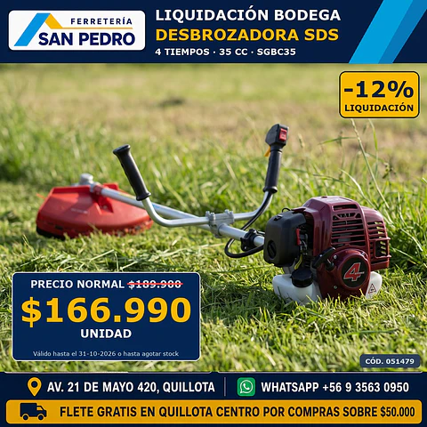 DESBROZADORA SDS COMB. 4T 35CC SGBC35 051479