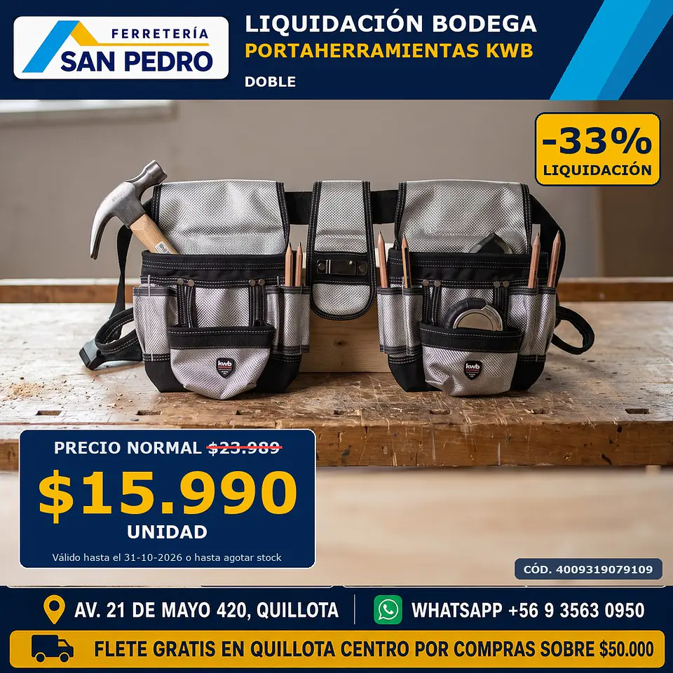 PORTAHERRAMIENTAS KWB DOBLE 49907910 1