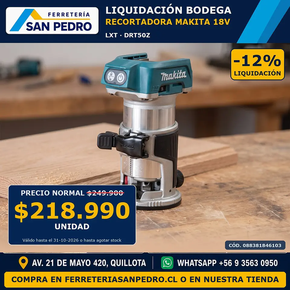 RECORTADORA INALAMBRICA MAKITA 18V.LXT DRT50Z 1