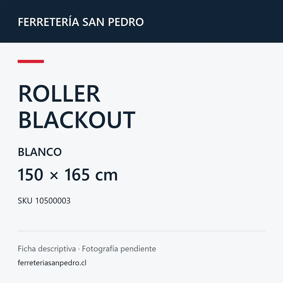 Roller blackout blanco 150 × 165 cm 1