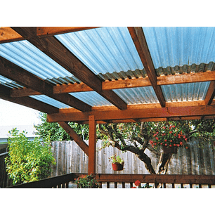 Policarbonato Ondulado Traslúcida 0.5 mm 0.81 x 2.00 m 