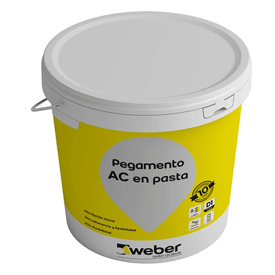 Adhesivo Ceramico Pasta AC 25kg Muros Flexibles Tineta