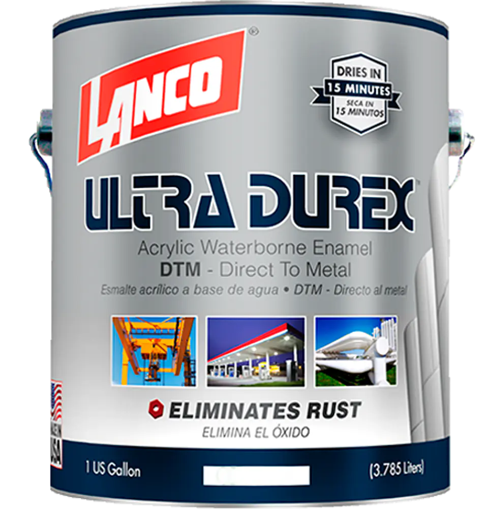 Anticorrosivo Esmalte 3x1 Ultra Durex 1/4 Galón Lanco 1