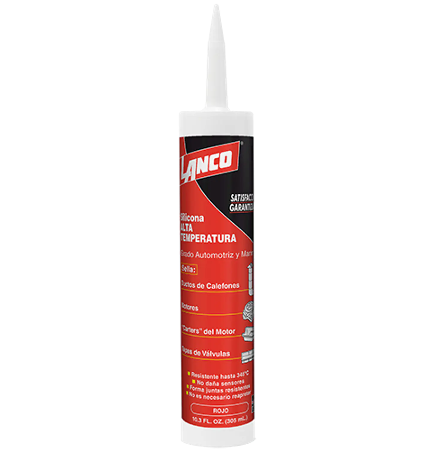 Silicona Alta Temperatura Roja 300 ML Lanco SS895-18 1