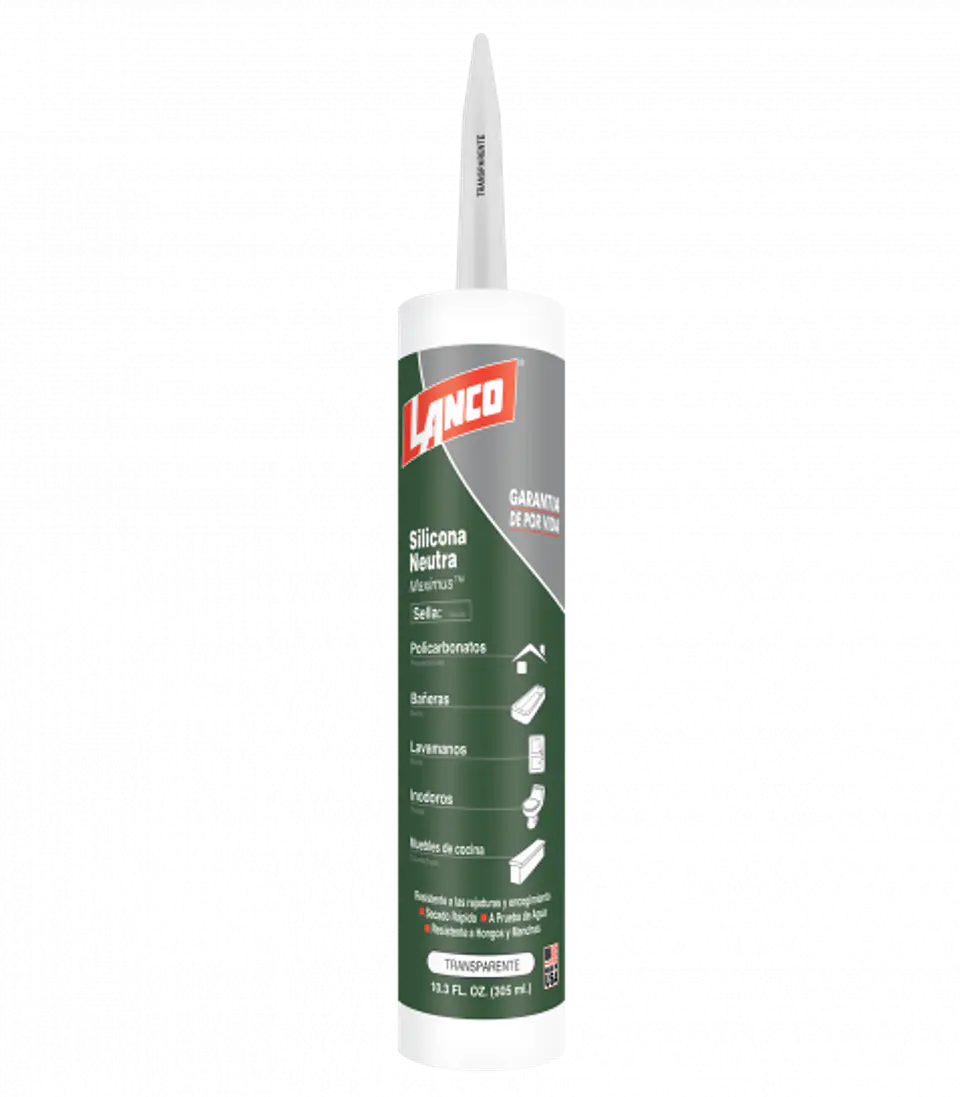 Silicona Neutra Transparente 300 ML Lanco SS296-18 1
