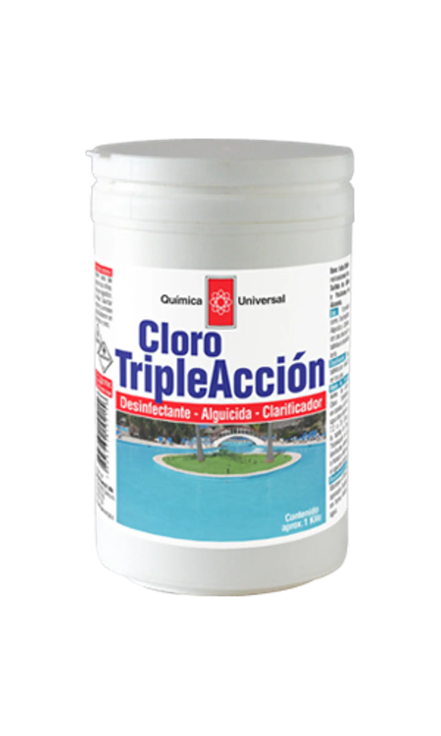Cloro P/Piscina Triple Acción 1 KG Quimica Universal   1