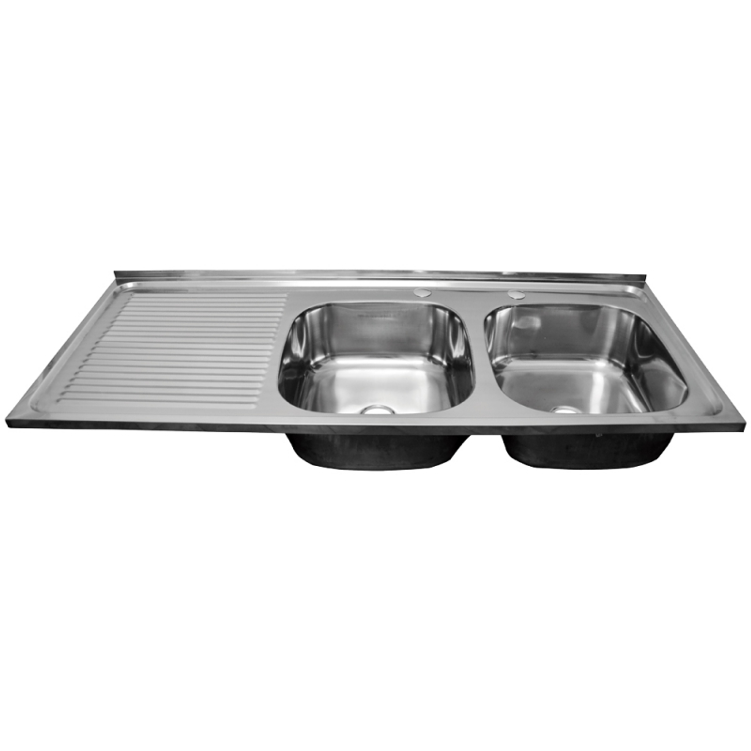 Lavaplato Inox Brill Doble LIOI 1200X500 Secado Izquierdo + Desagüe 