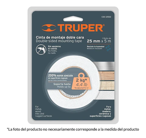 Cinta Doble Contacto 19MMX5MTS TRUPER