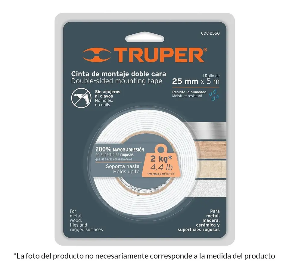 Cinta Doble Contacto 19MMX5MTS TRUPER 1