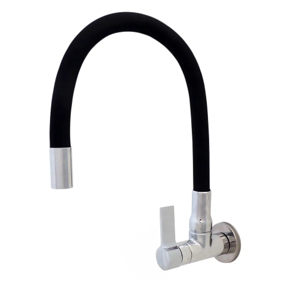 Mono Agua Fría Tokio Flexible Pared Negro 1107C72 CLIUS 1
