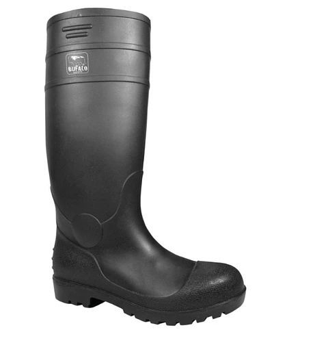 Bota PVC Negra BUFFALO PTA ACERO