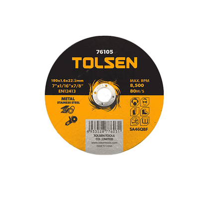 76102 Disco Corte Metal 41/2 1.2mm Inox Tolsen