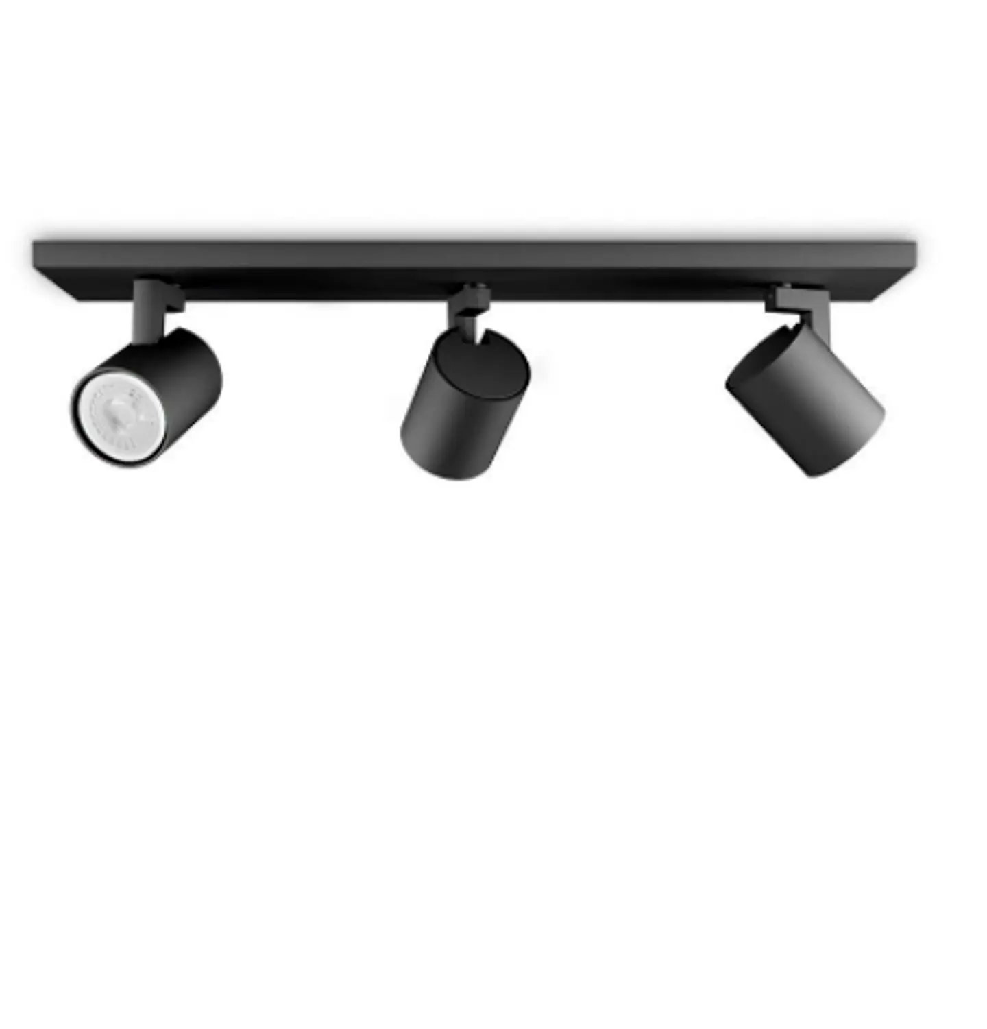 Foco Barra Sob. Triple GU-10 Negro P3  1
