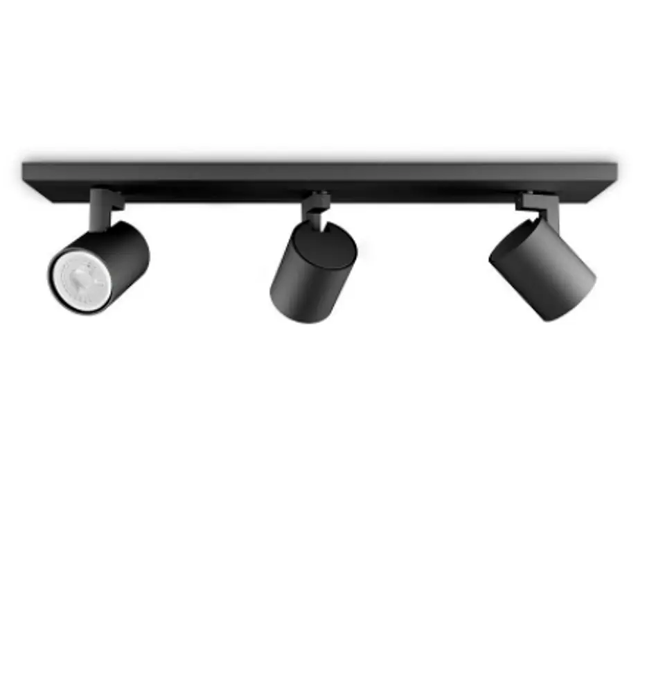 Foco Barra Sob. Triple GU-10 Negro P3  1