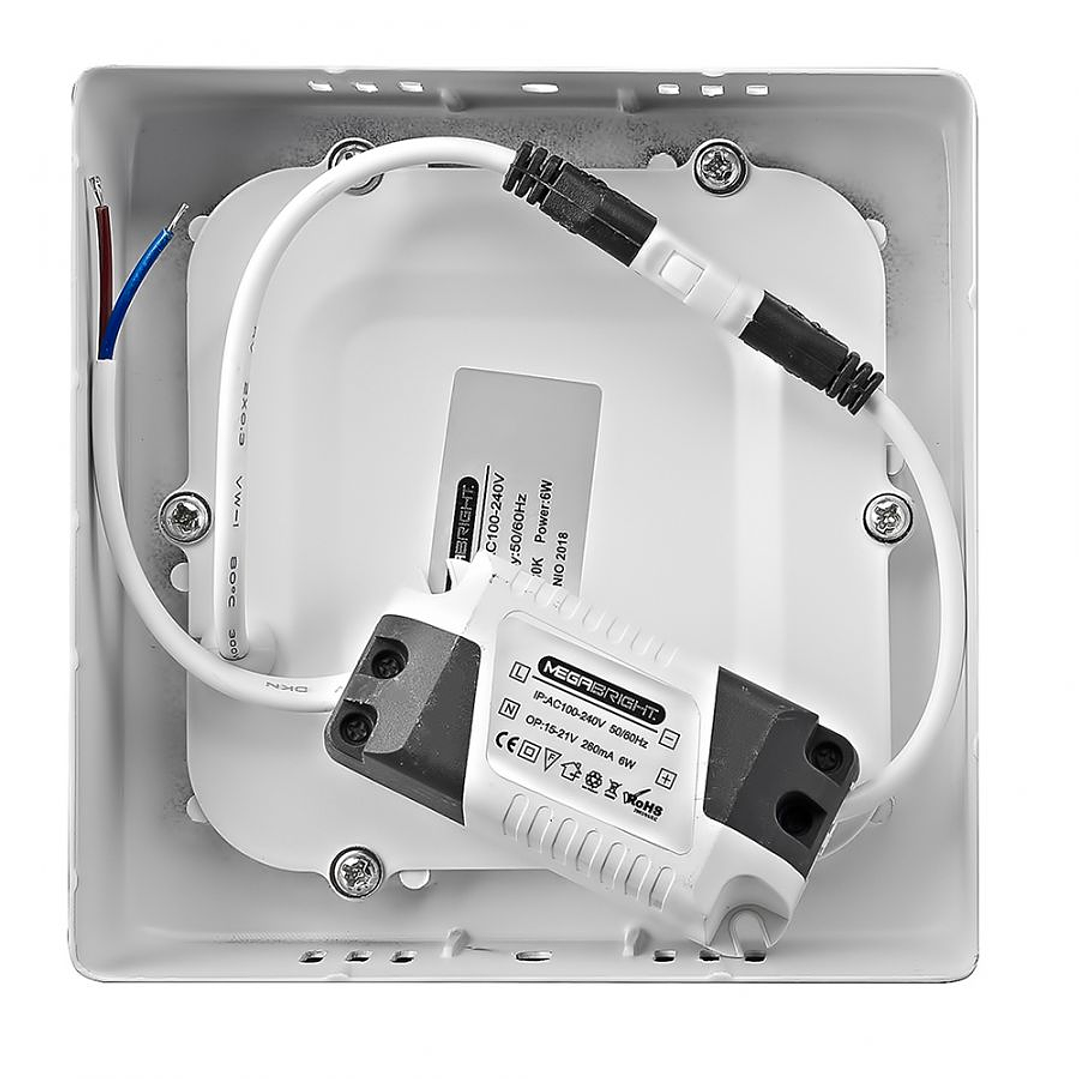 Panel Led Cuadrado Sobrepuesto 12W/6000K  4