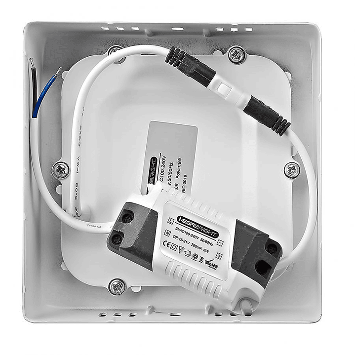 Panel Led Cuadrado Sobrepuesto 12W/6000K  4