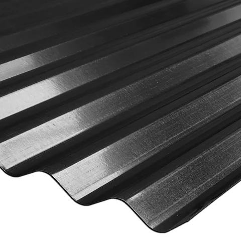 Metro Lineal Zinc 0.35mm Acanalado Negro 