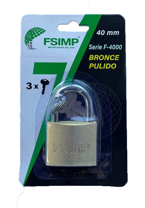 Candado F-4000 40MM Bronce Pulido 