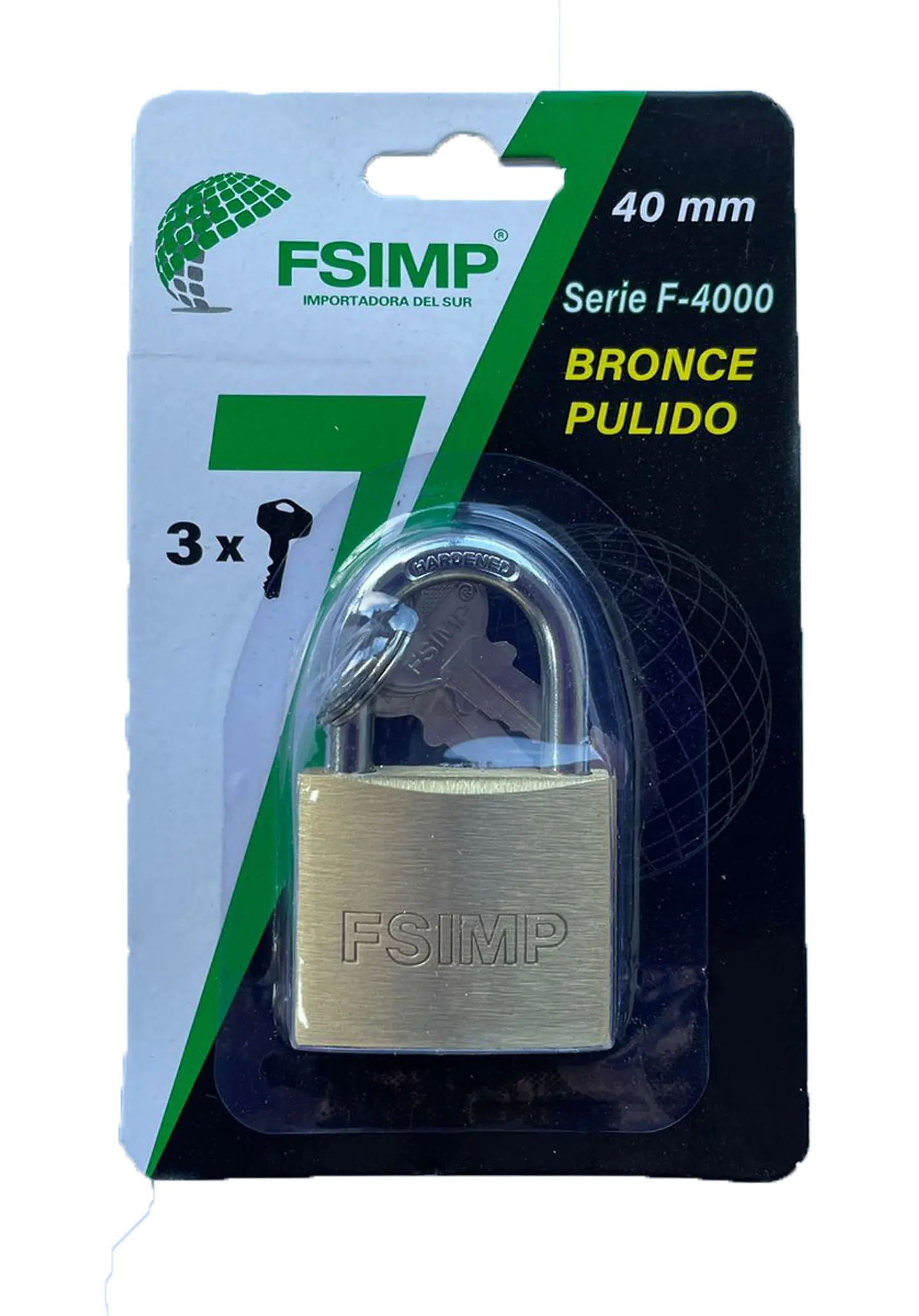 Candado F-4000 40MM Bronce Pulido  1