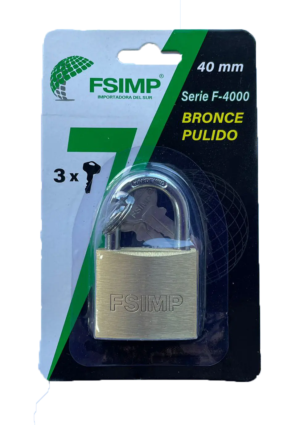 Candado F-4000 40MM Bronce Pulido  1