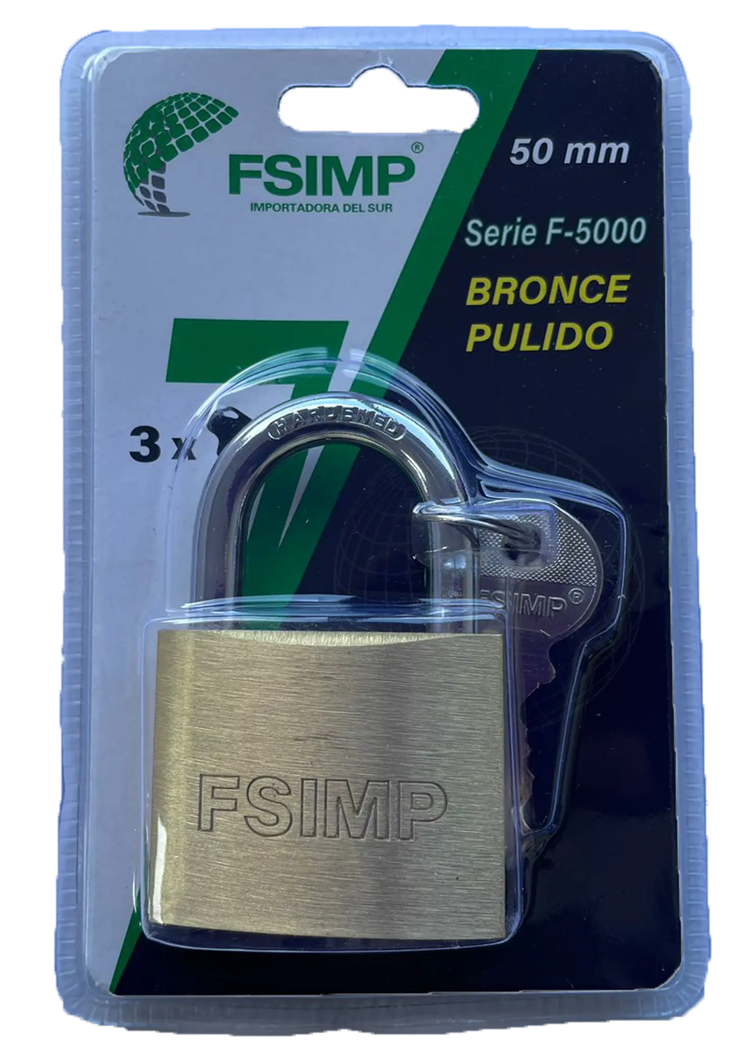 Candado F-5000 50MM Bronce Pulido  1