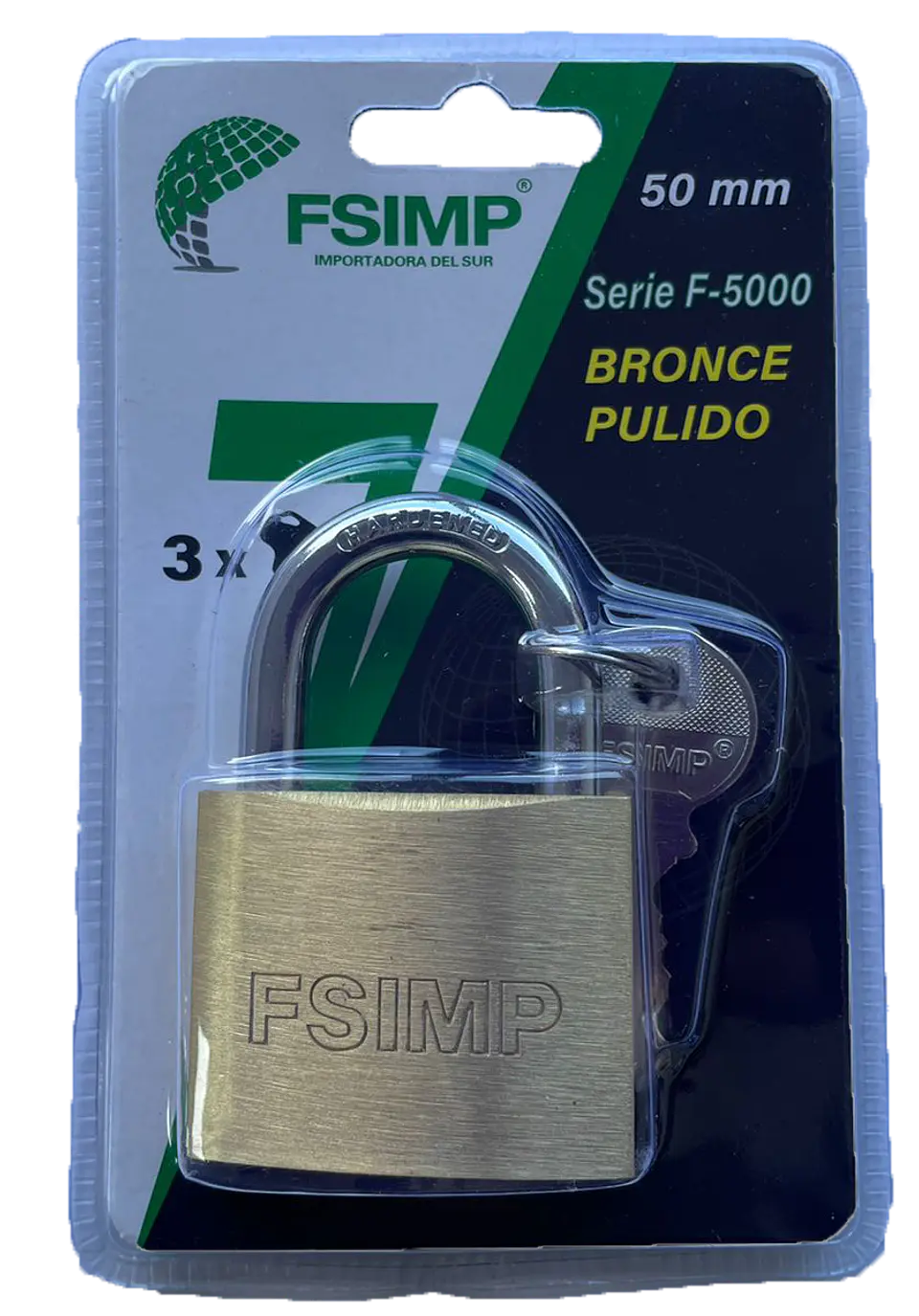 Candado F-5000 50MM Bronce Pulido  1