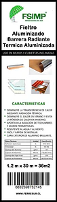 Fieltro Craft Aluminizado Reflex 1.2X30M 36MTS FSIMP - Miniatura 5