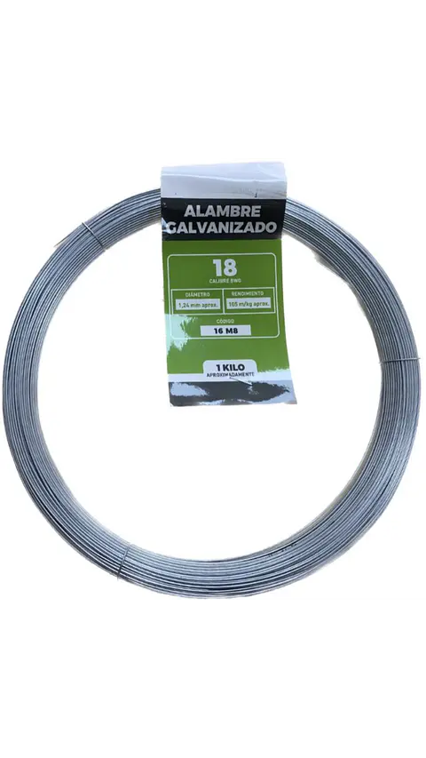 Alambre Galvanizado N18 1kg
