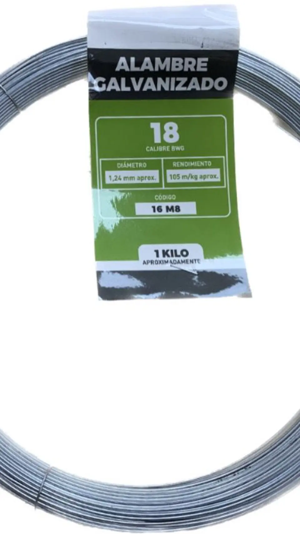 Alambre Galvanizado N18 1kg 1