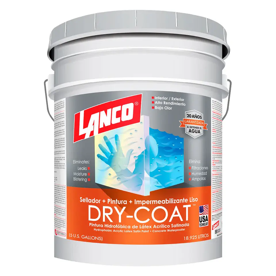 Esmalte Imp Satinado DRY-COAT B/Pastel Tineta Lanco DC3040-2.4 1