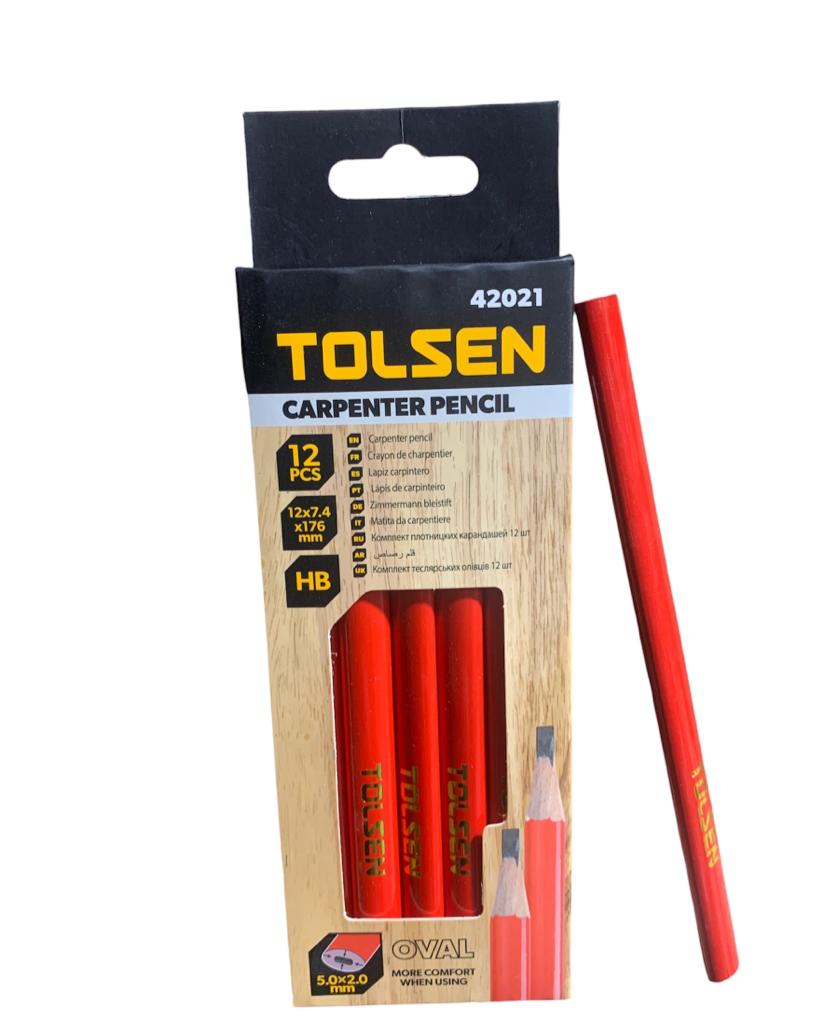 42021 Lapiz Carpintero Negro Unidad Tolsen