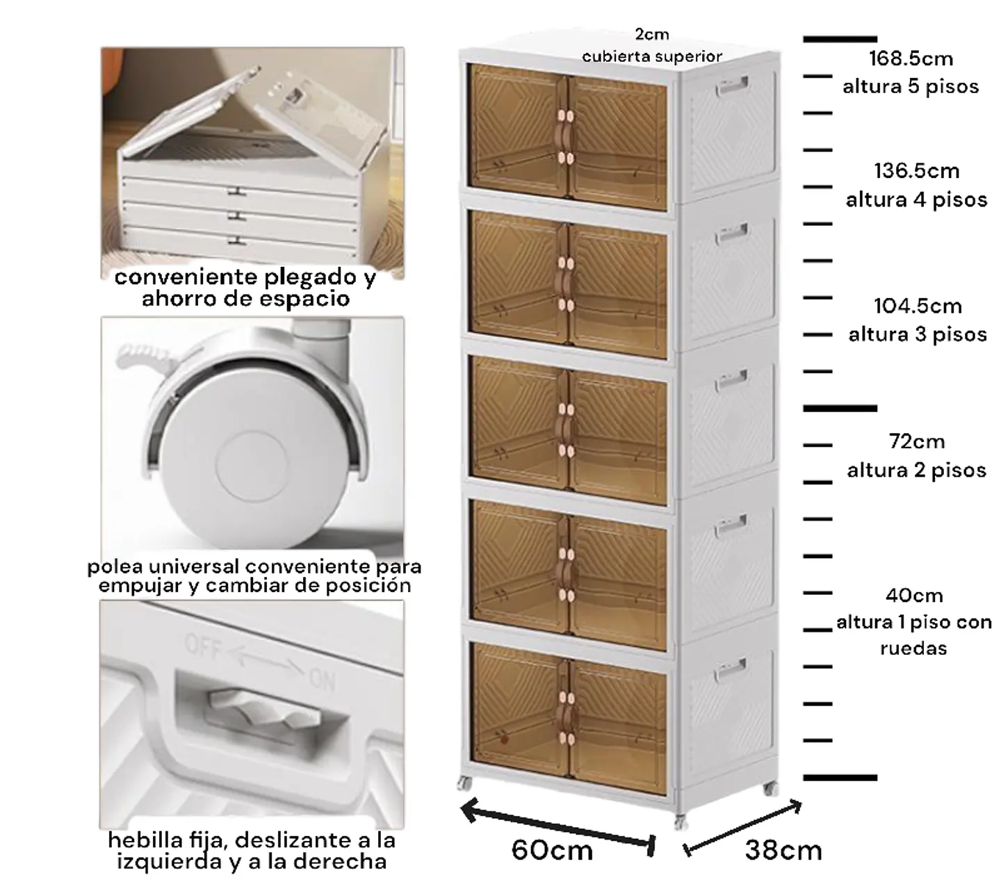 Caja De Almacenamiento Plegable 5 Niveles  2