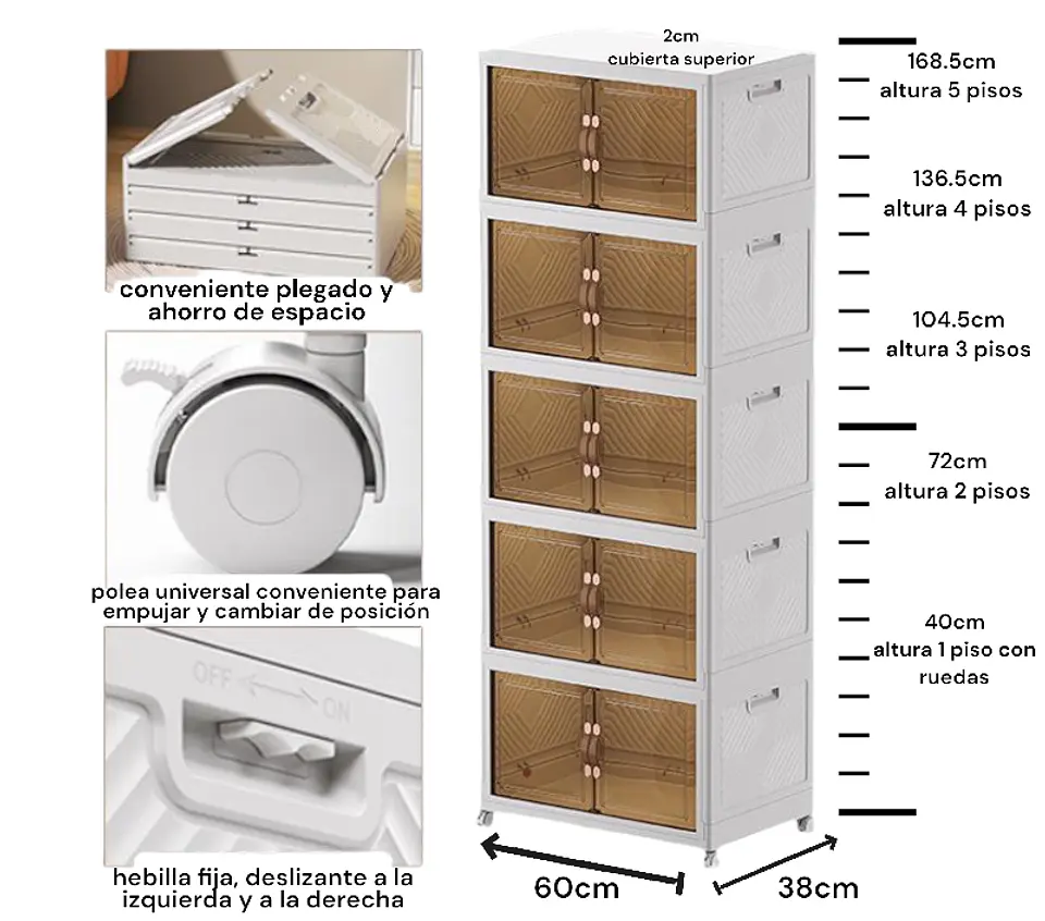 Caja De Almacenamiento Plegable 5 Niveles  2