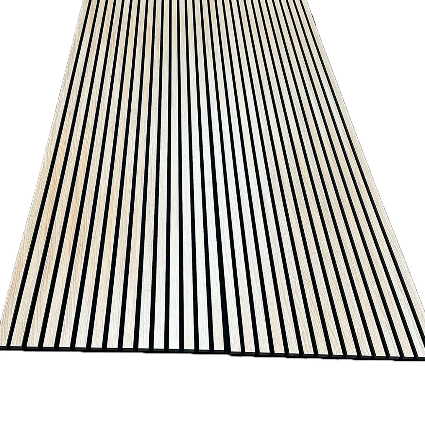Panel Acustico C/Laminas de Madera White oak 600X2400MM 3