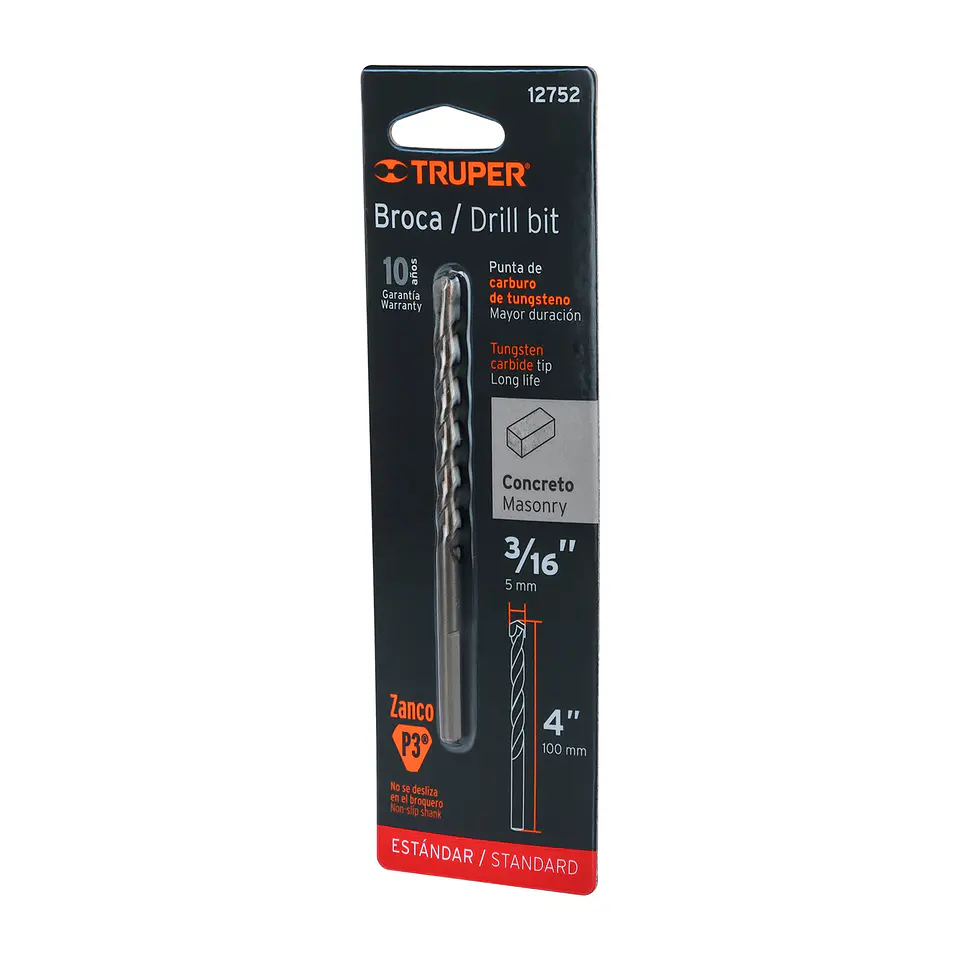 Broca Concreto 3/16X4 TRUPER 1