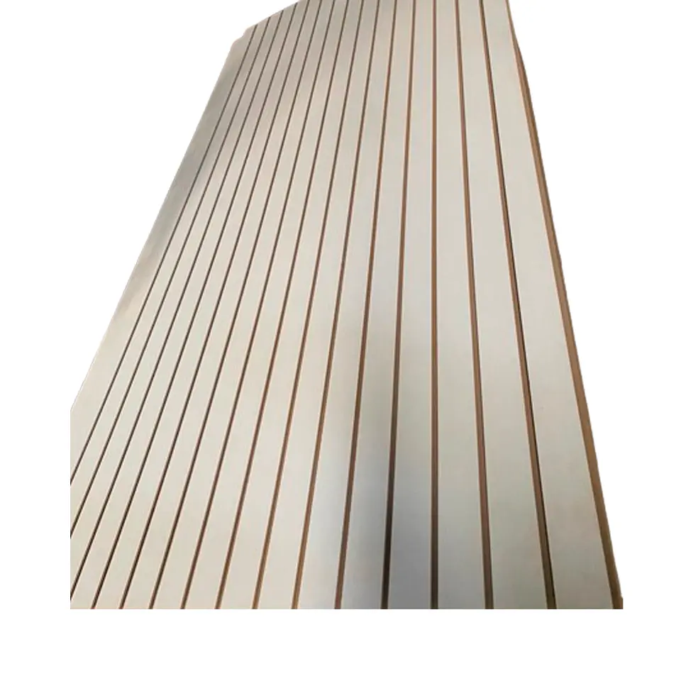 Tablero MDF Ranurado Blanco 18MM 1.22X2.44MT 2