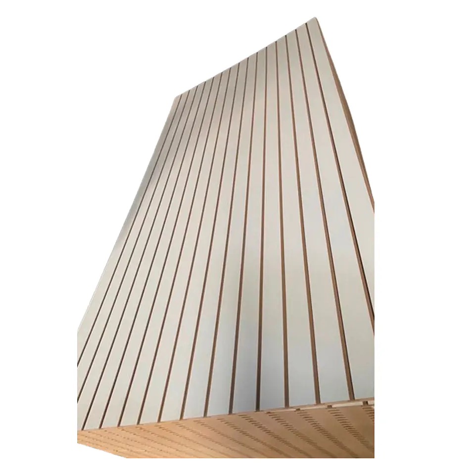 Tablero MDF Ranurado Blanco 18MM 1.22X2.44MT 3