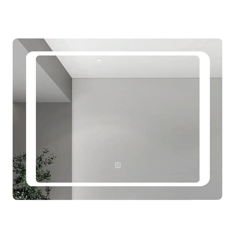 Espejo 90X70 Rectangular C/Luz Led Contorno	 1