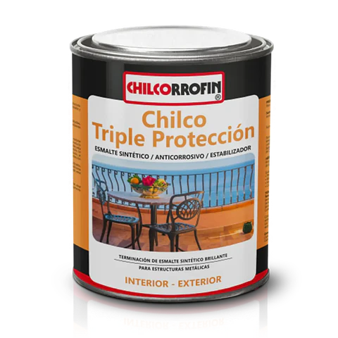 Esmalte Chilco Triple Proteccion Negro Negro 1/4 GL