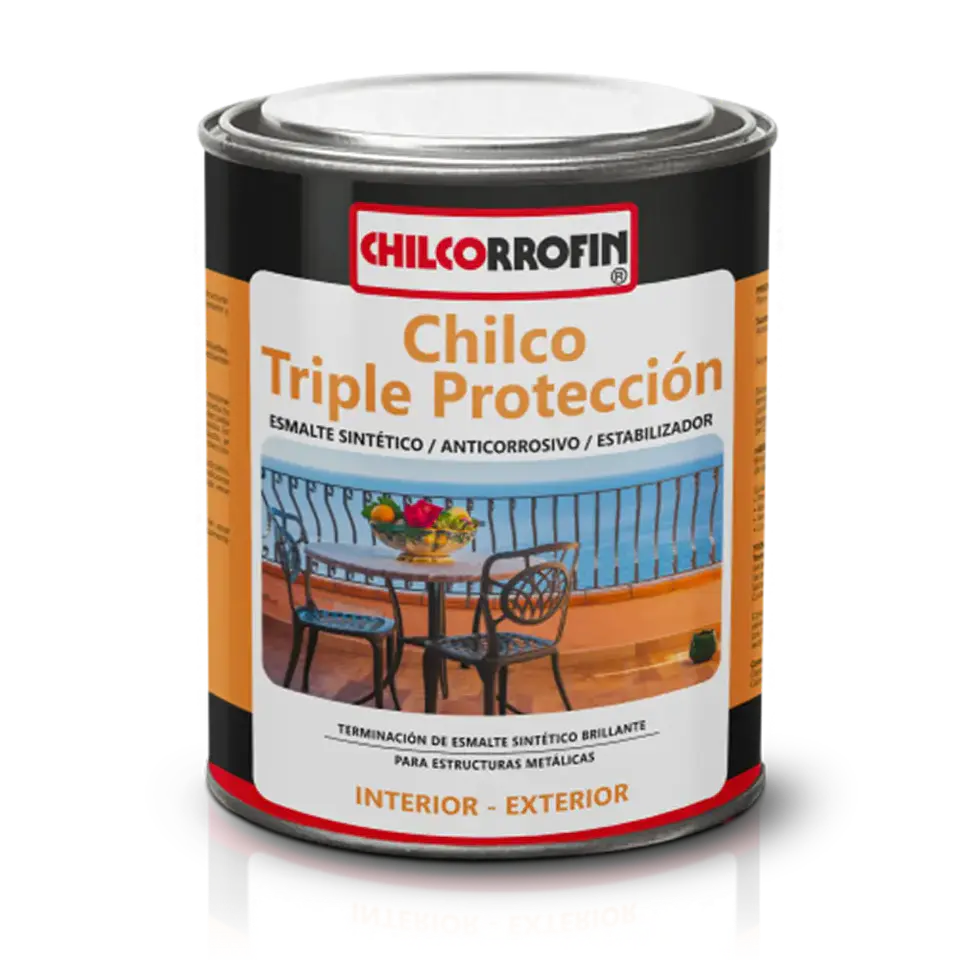 Esmalte Chilco Triple Proteccion Negro Negro 1/4 GL 1