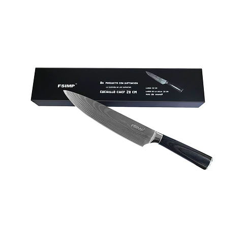 Cuchillo Inox. Chef Largo Hoja 20 cms FSIMP