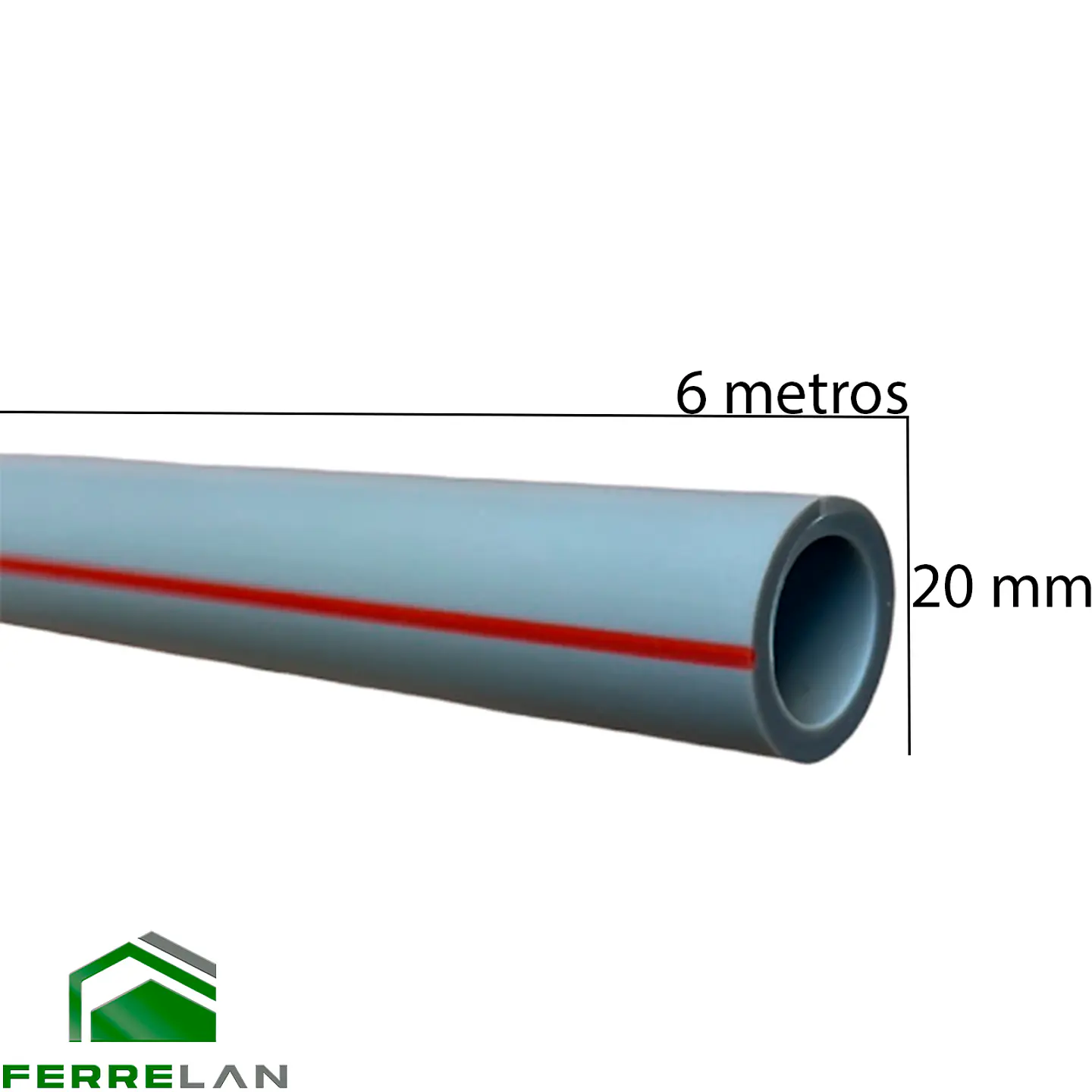 Tubo PP-R 20mm PN 16 6mts 1