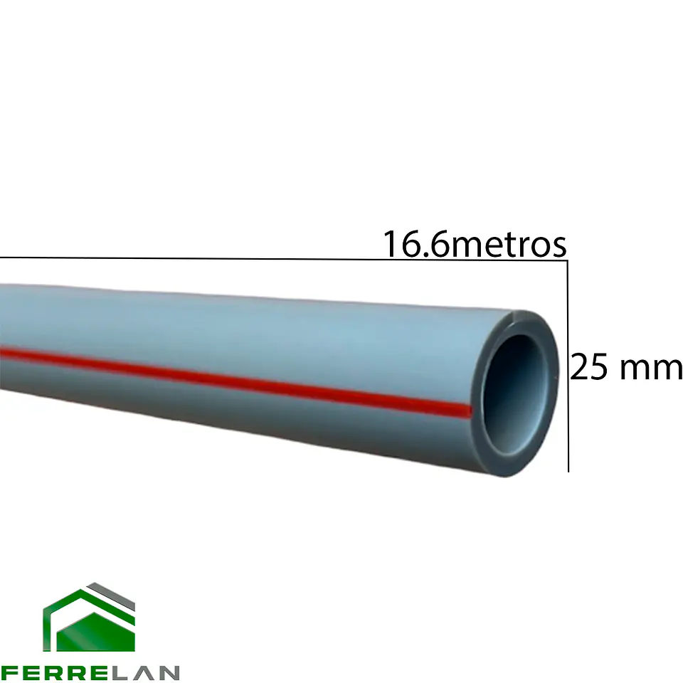 Tubo PP-R 25mm PN 16 6mts 1