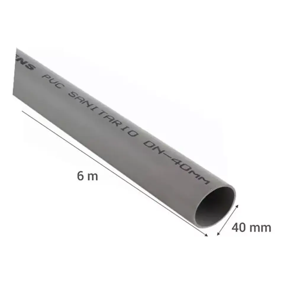 Tubo Sanitario Gris 40mm x 6m 2