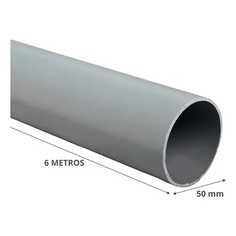 Tubo Sanitario Gris 50mm x 6m 