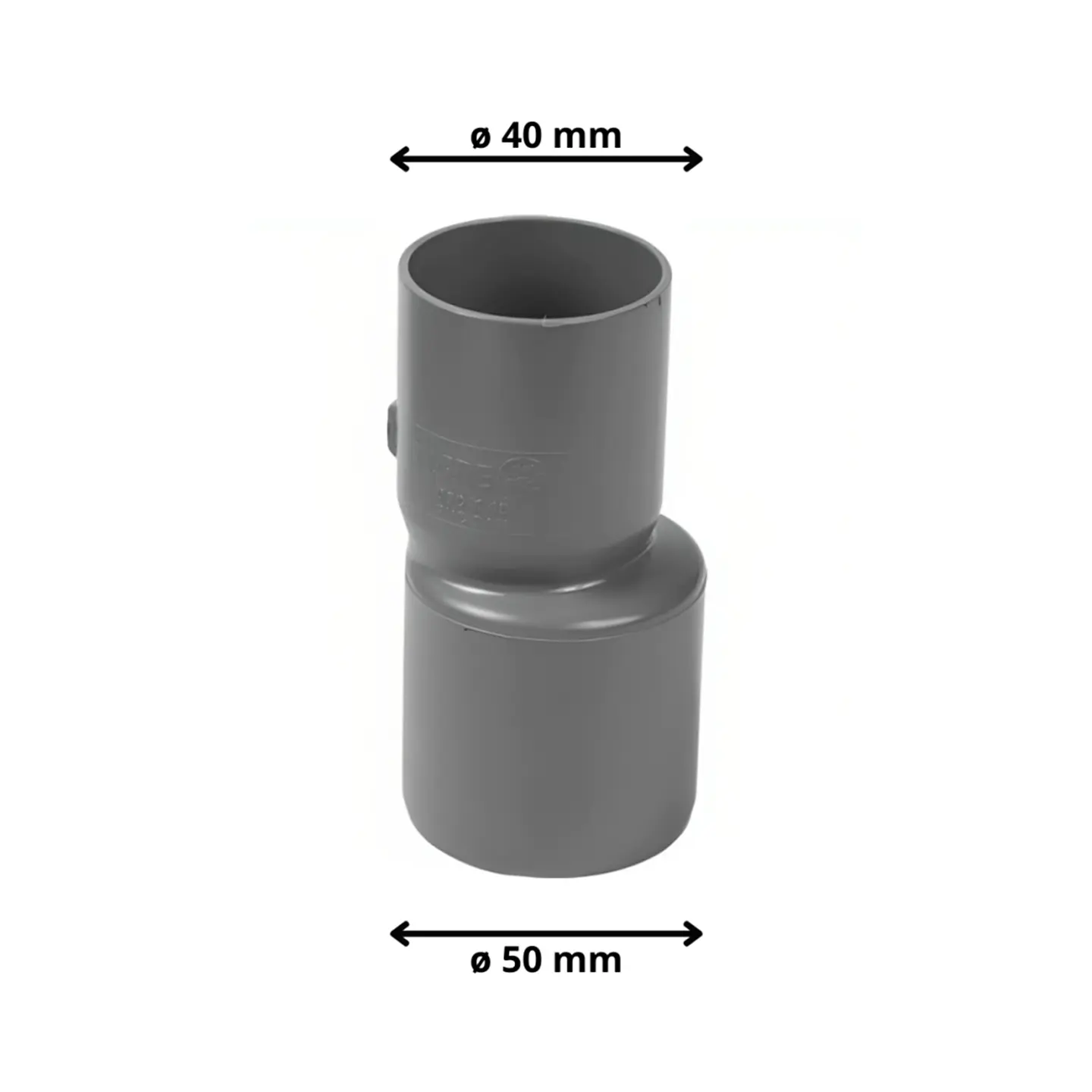 Reduccion PVC Sanitario Gris 50 x40mm 2