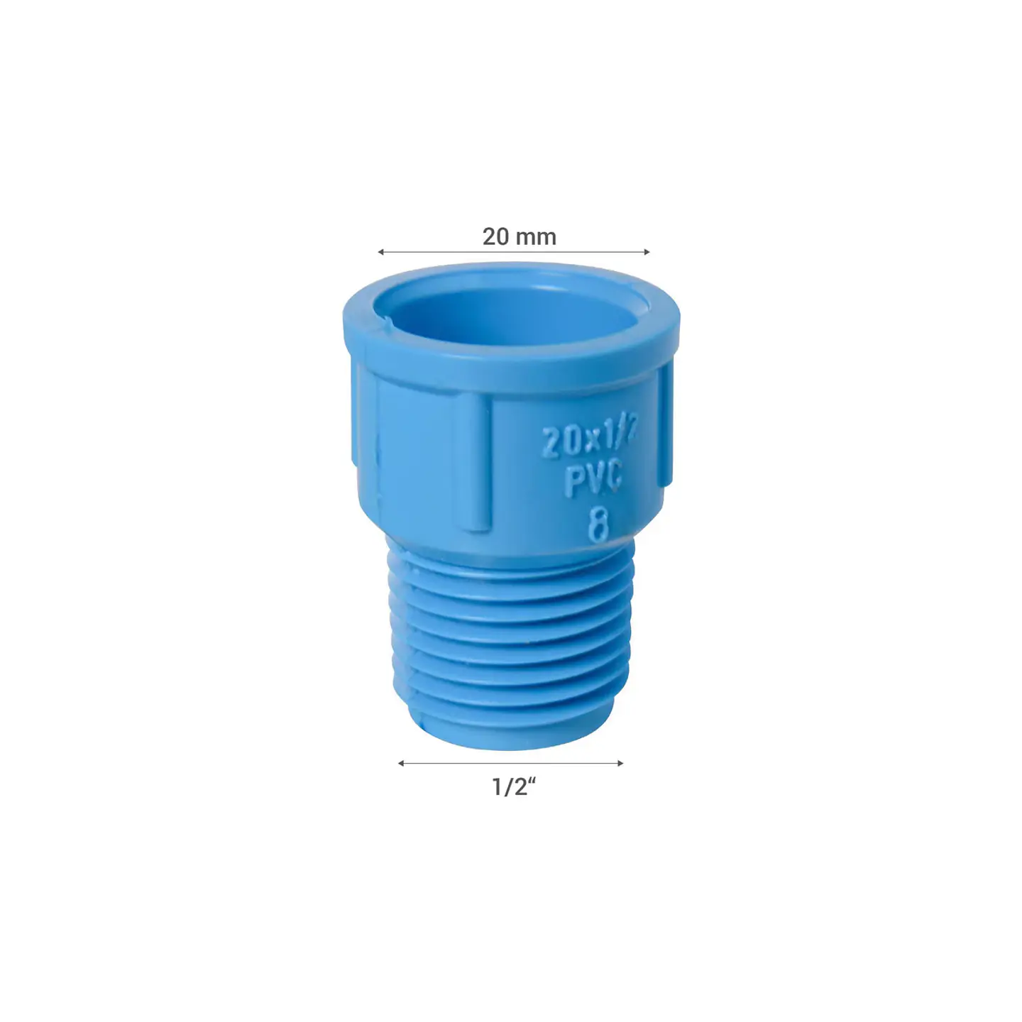 Terminal PVC HE Cementar 20mm x 1/2