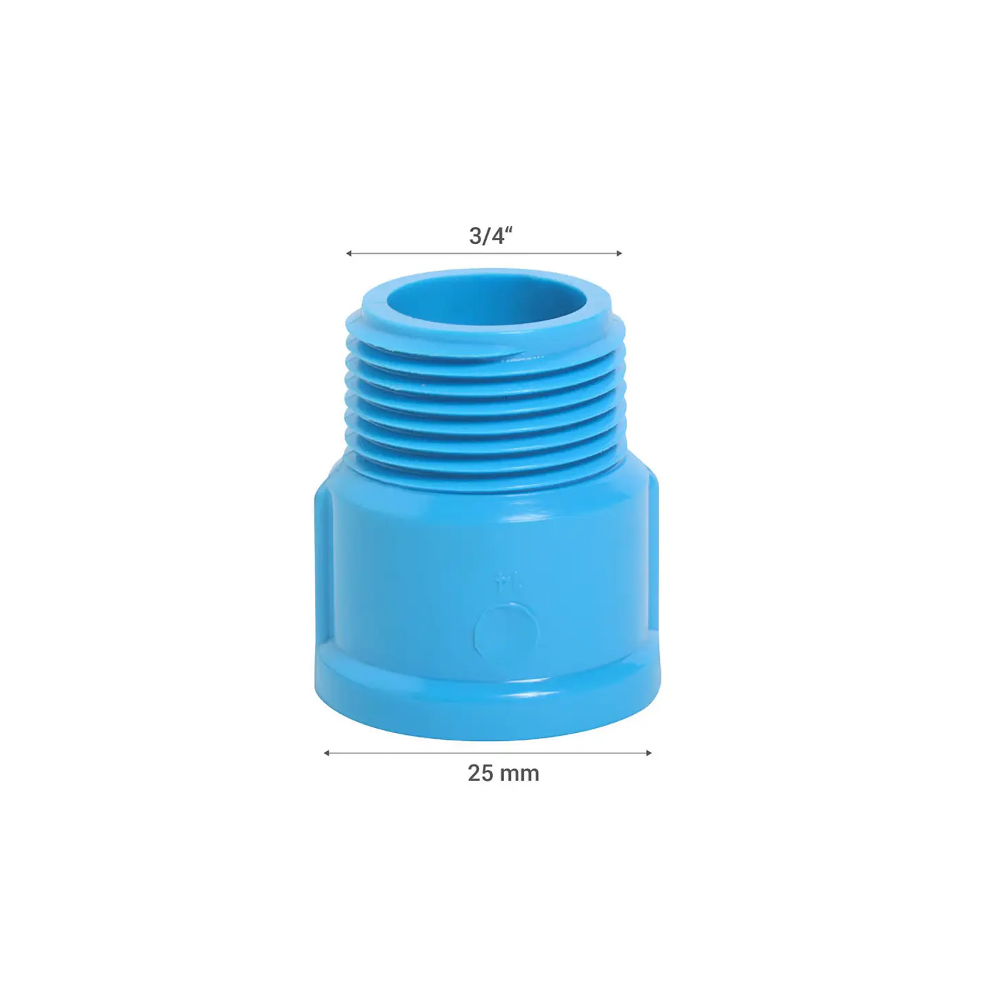 Terminal PVC HE Cementar 25 mm x 3/4
