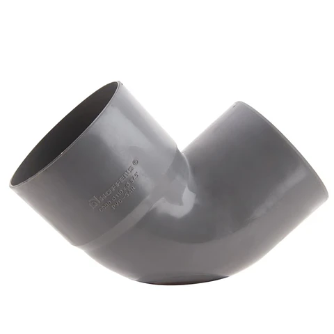 Codo PVC Sanitario Gris 87,5º 75 mm
